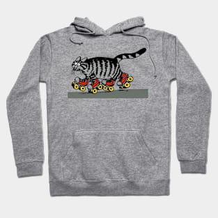 B kliban cat,  roller skating cat 2 Hoodie